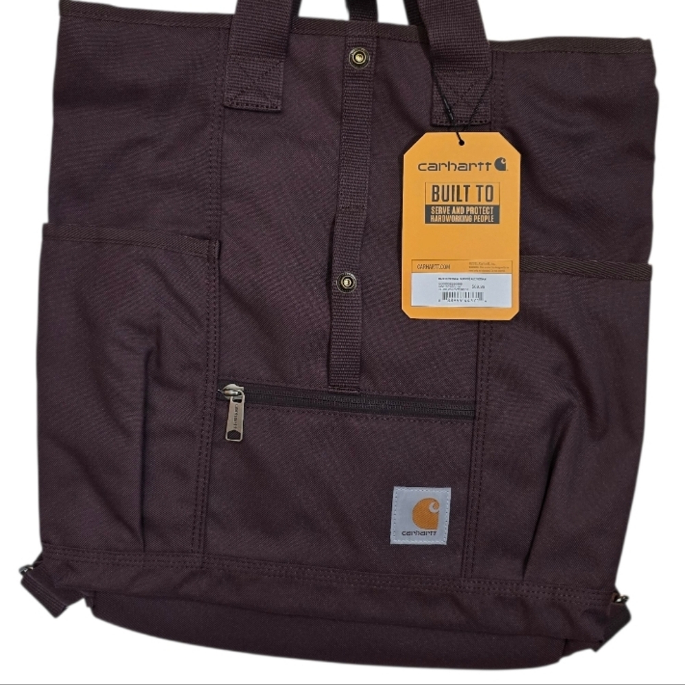 Carhartt Women's Dark Plum Canvas Tote Bag